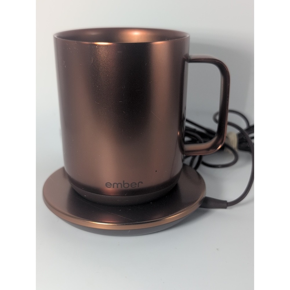 Ember Temperature Control Smart Mug 2 Copper 14oz Charging Coaster Set Tested